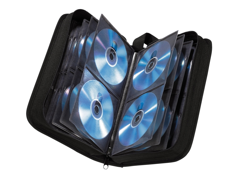 Cd Wallet 120   Omslag Til Cd Dvd Disks   120 Disks   Nylon   Sort fra Hama