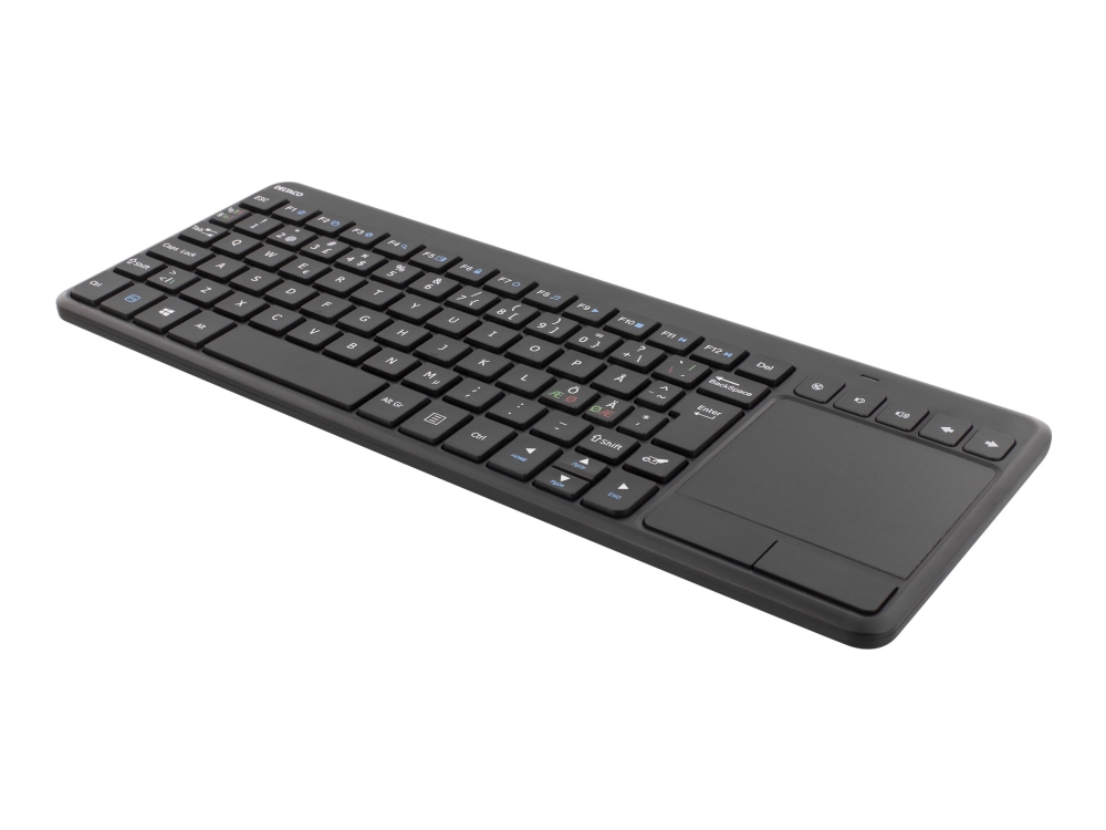 Tb 504   Tastatur   Med Touchpad   Trådløs   2.4 Ghz   Pan Nordic   Sort fra Deltaco
