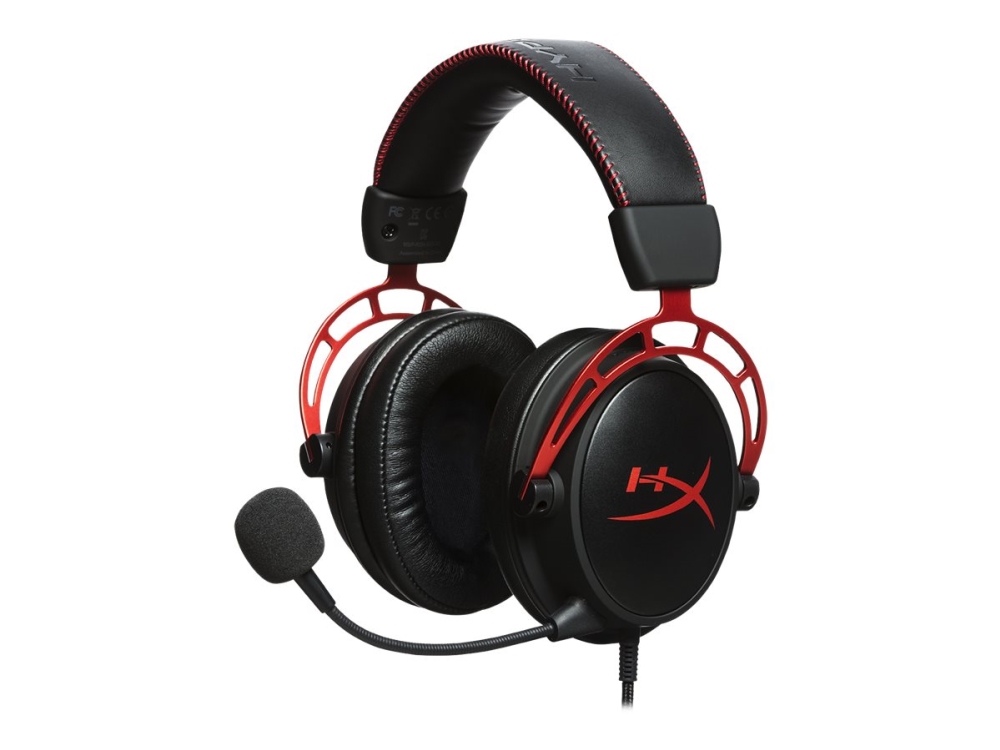Cloud Alpha   Headset   Fuld Størrelse   Kabling   3,5 Mm Jackstik   Sort & Rød fra Hyperx