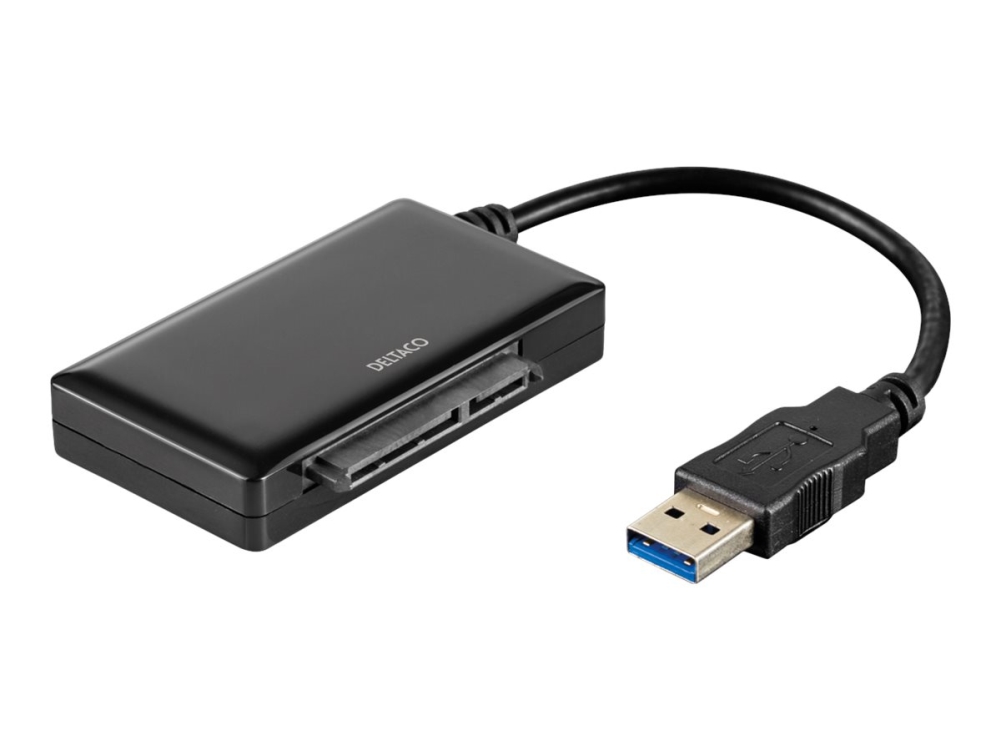 Usb3 Sata6g2   Lagringskontrol   2.5"   Sata 6gb S   Usb 3.0   Sort fra Deltaco