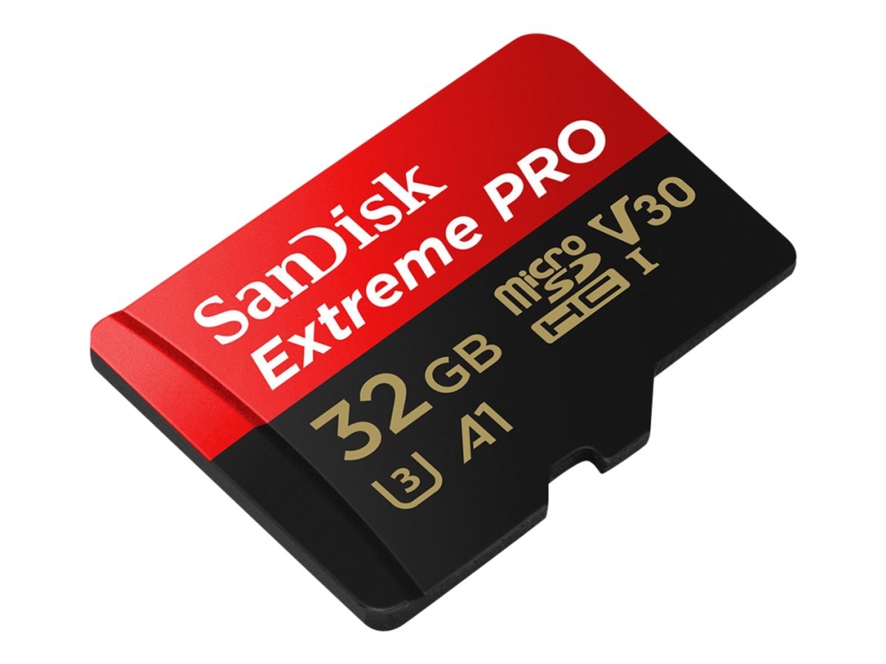 Extreme Pro Flashhukommelseskort (microsdxc Til Sd Adapter Inkluderet) 32 Gb A1 Video Class V30 Uhs I U3 667x Microsdhc Uhs I fra Sandisk