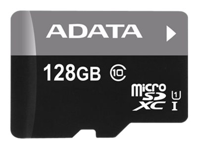 Adata Premier   Flashhukommelseskort (microsdxc Til Sd Adapter Inkluderet)   128 Gb   Uhs Class 1   Class10   Microsdxc Uhs I   Til Detailkunder fra A-data Technology