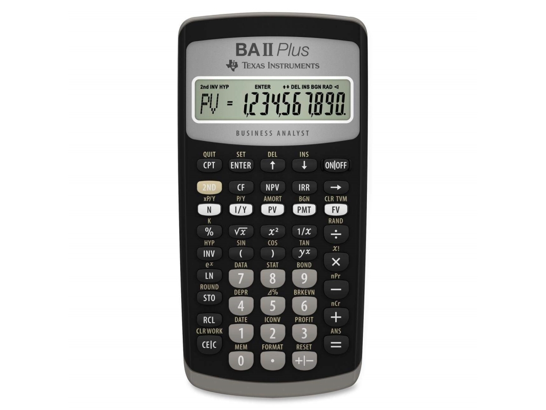 Texas Baii Plus Financial Calculator fra Texas Instruments