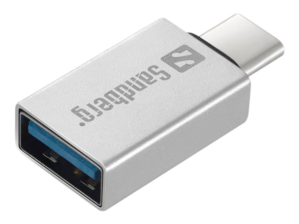 Usb Adapter   24 Pin Usb C (han) Til Usb Type A (hun)   Usb 3.1 Gen 1 fra Sandberg