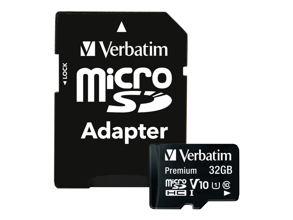 Microsdhc Kort 32 Gb Inkl. Adapter (klasse 10) fra Verbatim