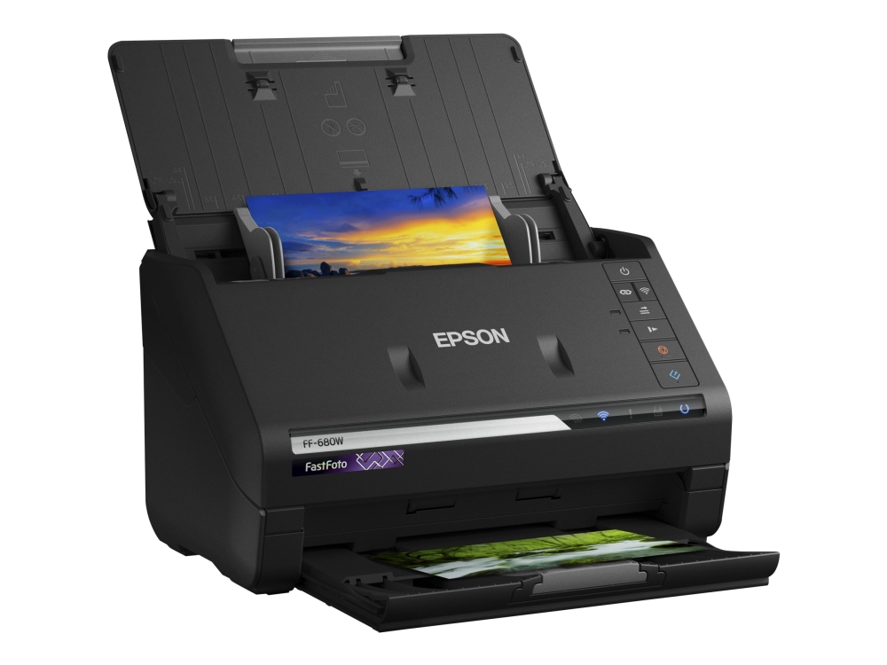 Fastfoto Ff 680w   Dokumentscanner   Contact Image Sensor (cis)   Duplex   A4   600 Dpi X 600 Dpi   Op Til 45 Ppm (mono)   Op Til 45 Ppm (farve fra Epson