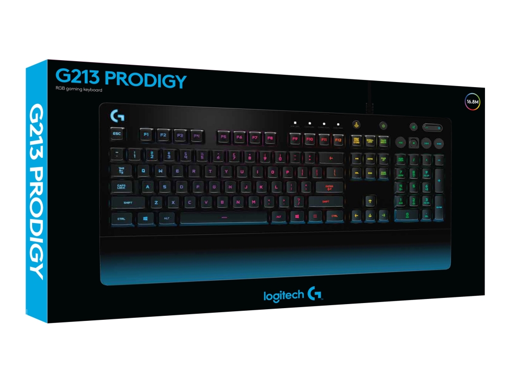 Prodigy G213   Tastatur   Bagbelyst   Usb   Us International fra Logitech