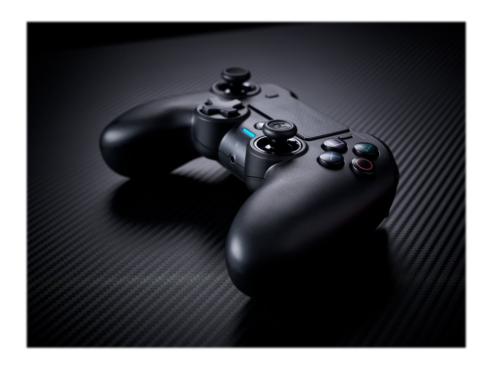 Asymmetric Wireless Controller   Gamepad   Trådløs   Bluetooth   Sort   For Pc, Sony Playstation 4 fra Nacon