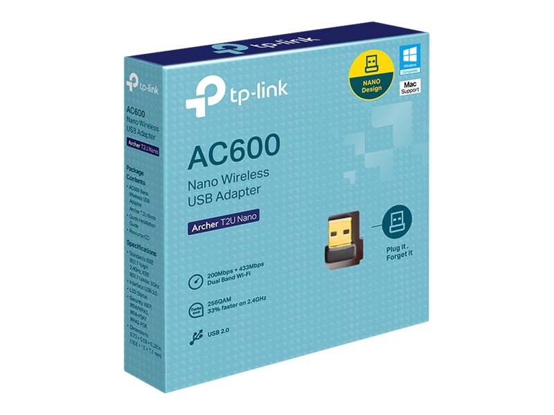 Tp Link Archer T2u Nano   Netværksadapter   Usb 2.0   Wi Fi 5 fra Tp-link