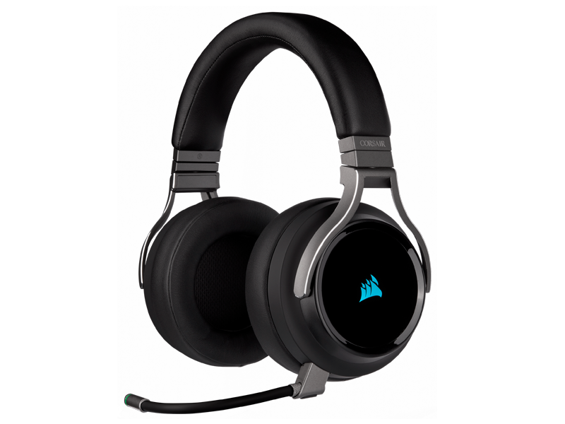 Corsair | Virtuoso Rgb   Headset   Fuld Størrelse   2,4 Ghz   Trådløs   Usb   3,5 Mm Jackstik   Carbon (black) fra Corsair Microsystems