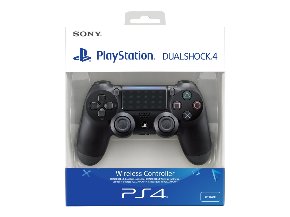 Dualshock 4 V2   Gamepad   Trådløs   Bluetooth   Jet Black   For   Playstation 4 fra Sony