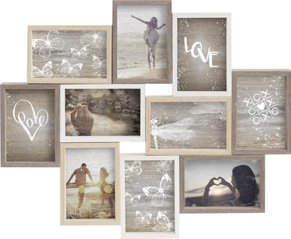 Collage Ramme Til 10 Fotos 10x15, Træ (8999345) fra Nielsen Design