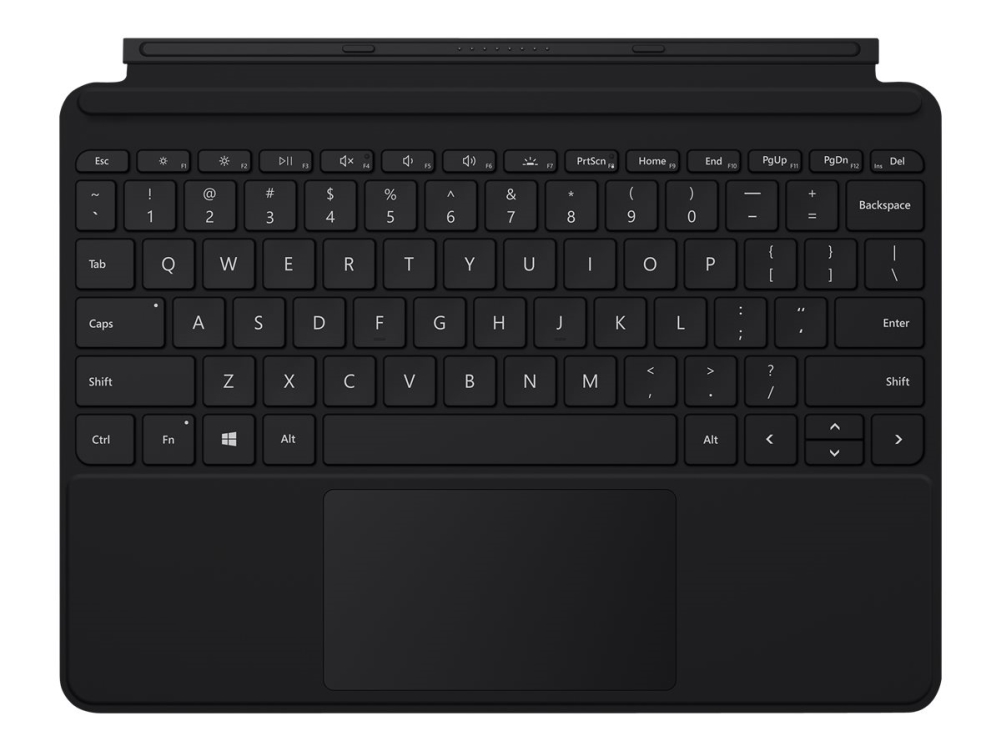 Surface Go Type Cover   Tastatur   Med Trackpad, Accelerometer   Bagbelyst   Nordisk   Sort   Kommerciel   For Surface Go, Go 2, Go 3 fra Microsoft