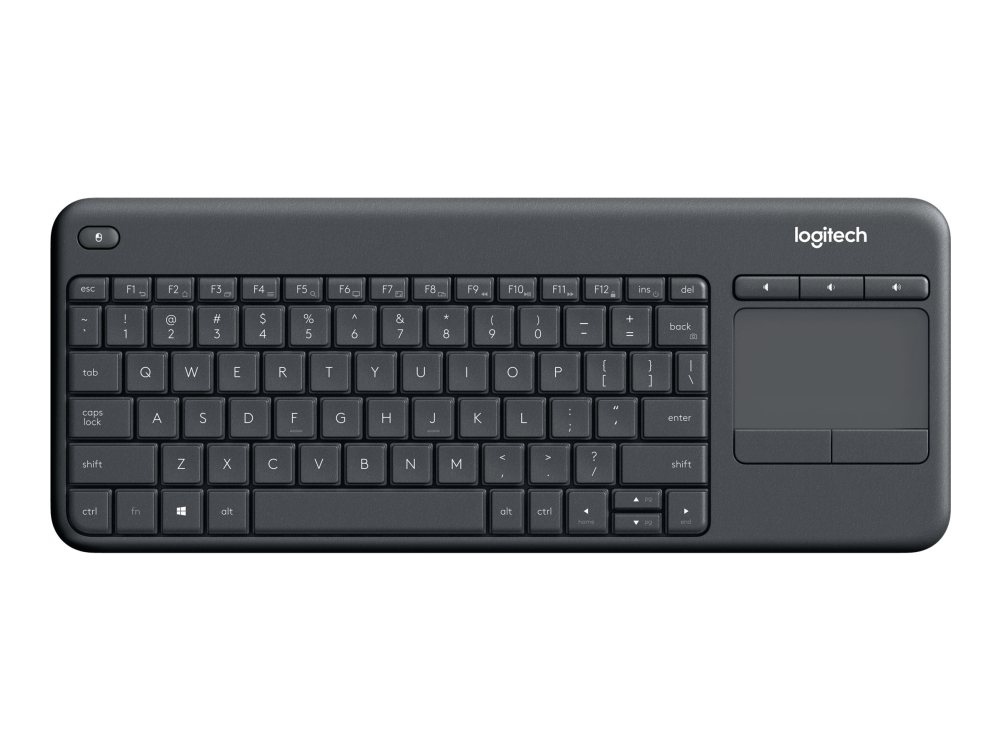 ® | Wireless Touch Keyboard K400 Plus   Tastatur   Trådløs   2.4 Ghz   Nordisk   Sort fra Logitech