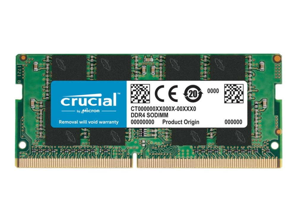 Ddr4   Modul   16 Gb   So Dimm 260 Pin   3200 Mhz   Pc4 25600   Cl22   1,2 V   Ikke Bufferet   Ikke Ecc fra Crucial