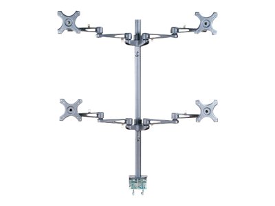 Neomounts Fpma D935d4   Monteringssæt   Fuld Bevægelse   For 4 Lcd Displays   Sølv   Skærmstørrelse: 10" 27"   Klemmemonterbar, Skrivebordsmonterbar fra Newstar