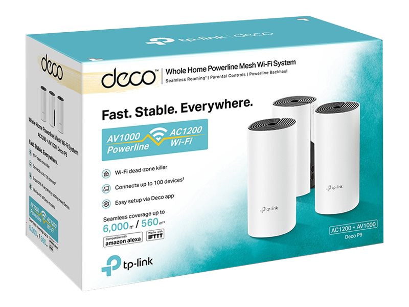 Tp Link Deco P9   Wi Fi System   (3 Routere)   Op Til 6000 Sq.ft 1gbe   Wi Fi 5   Bluetooth   Dual Band fra Tp-link