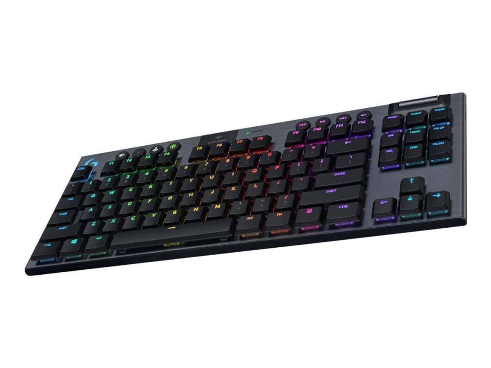 G915 Tkl Tenkeyless Lightspeed Wireless Rgb Mechanical Gaming Keyboard   Tastatur   Bagbelyst   Usb, Bluetooth, 2.4 Ghz   Nordisk   Tastkont fra Logitech