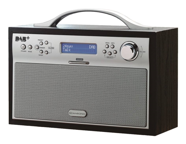 | Da88   Dab+ Bærbar Radio   2 X 2 Watt (total)   Sort Sølv fra Scansonic