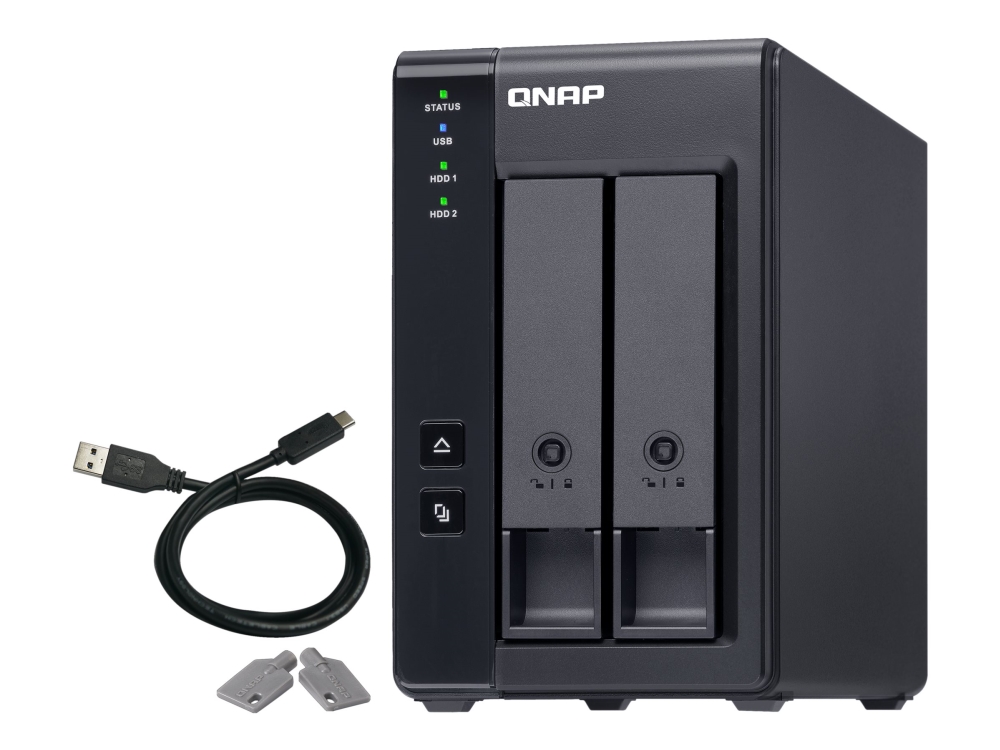 Qnap Tr 002   Harddisk Array   2 Bays (sata 600)   Usb 3.1 Gen 2 (ekstern) fra Qnap Systems