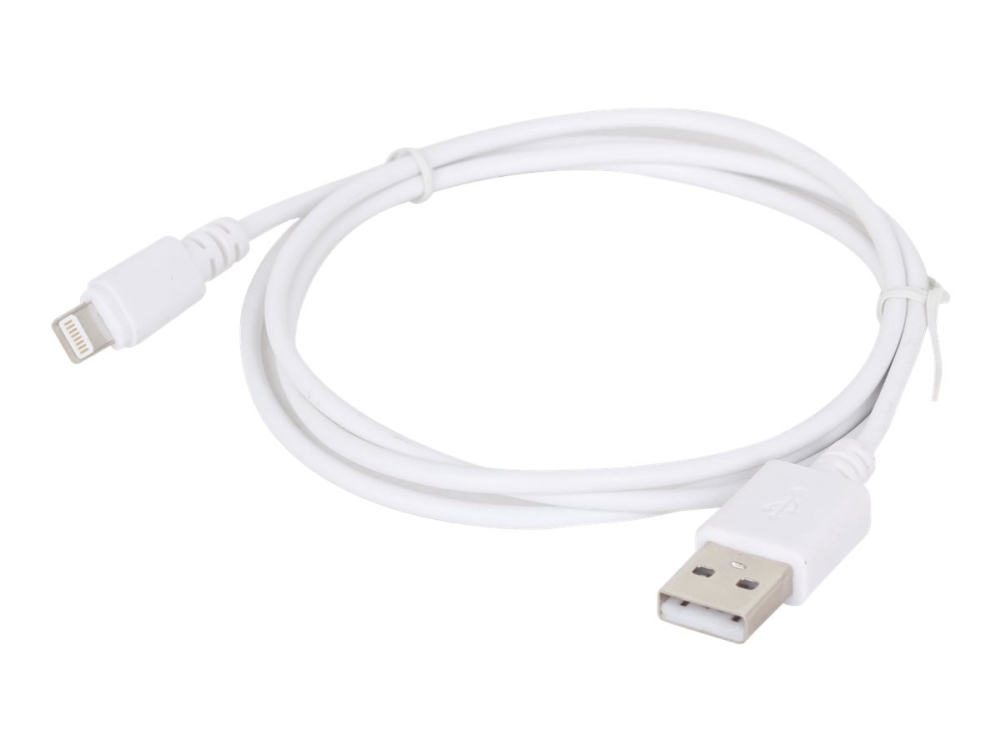 Cablexpert   Lightning Kabel   Usb Han Til Lightning Han   1 M   Afskærmet   Hvid fra Gembird