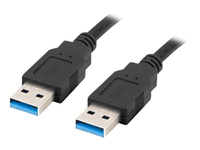 Usb Kabel   Usb Type A (han) Til Usb Type A (han)   Usb 3.0   1 M   Sort fra Lanberg