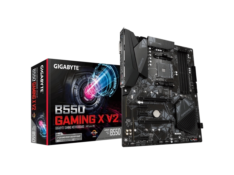 Gigabyte B550 Gaming X V2, Amd, Stik Am4, Amd Ryzen™ 3, 2nd Generation Amd Ryzen™ 3, 3rd Generation Amd Ryzen™ 3, Amd Ryzen™ 5, 2nd..., 128 Gb, Ddr4  fra Gigabyte Technology