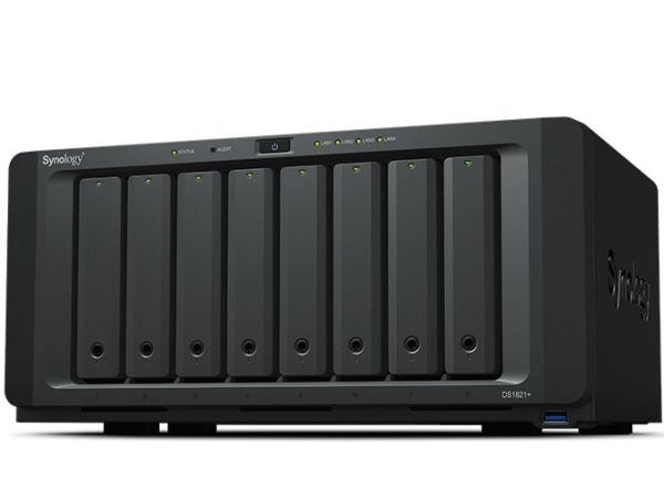 Disk Station Ds1821+   Nas Server   8 Bays   Sata 6gb S   Raid 0, 1, 5, 6, 10, Jbod   Ram 4 Gb   Gigabit Ethernet   Iscsi Support fra Synology