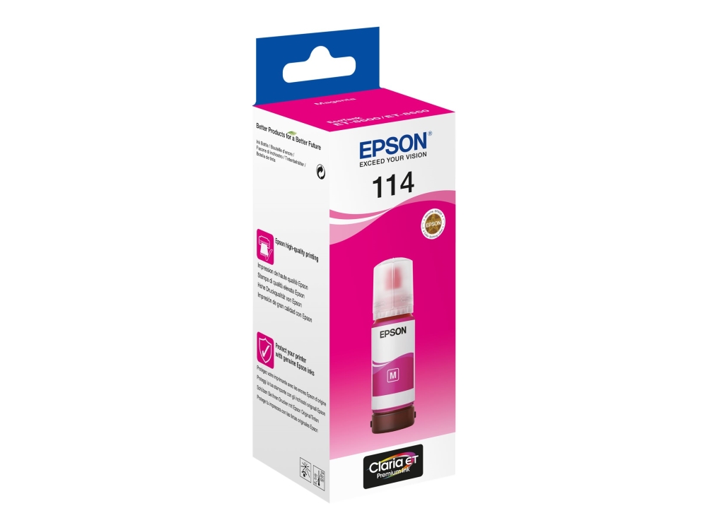 114   70 Ml   Magenta   Original   Blækrefill   For Ecotank Et 8500, Et 8550 fra Epson