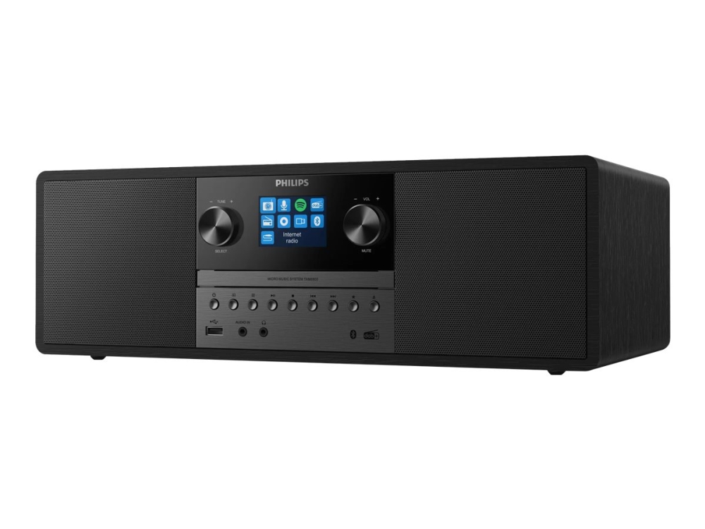 | Tam6805   Mikrosystem   Dab+  Bluetooth  Cd   Spotify Connect   50 Watt (total)   Sort fra Philips