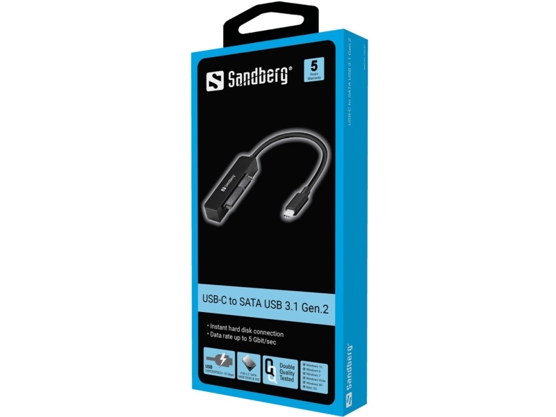 Lagringskontrol   2.5"   Sata 6gb S   Usb C fra Sandberg