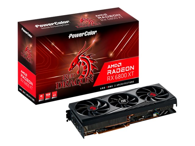 Powercolor Red Dragon Radeon™  Rx 6800 Xt   Grafikkort   Amd Radeon™ Rx 6800 Xt   16 Gb Gddr6   Pcie 4.0   Hdmi, 3 X Displayport fra Tul Corporation