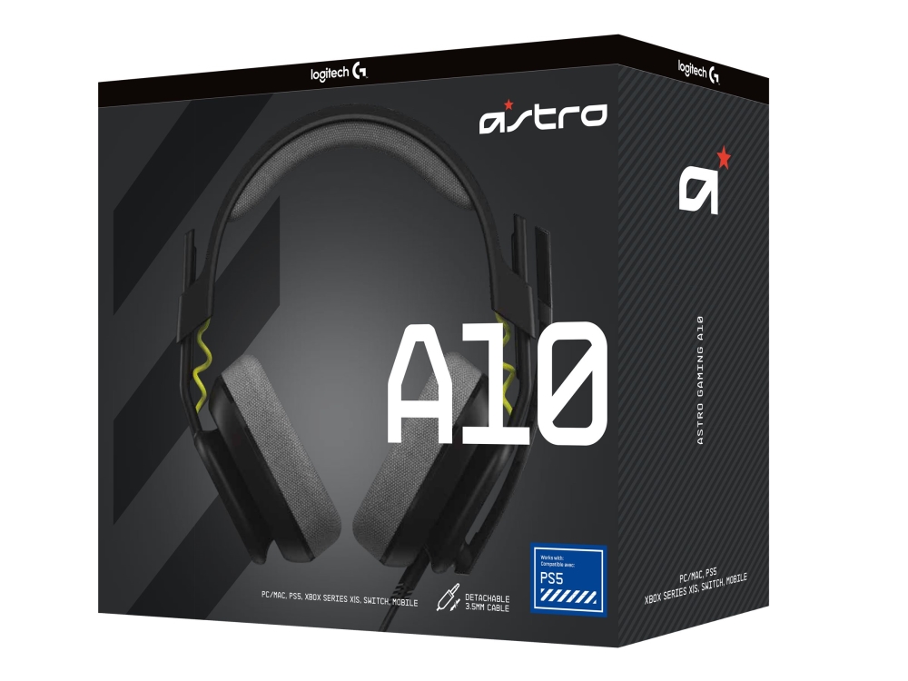 Astro Gaming A10 Gen 2   Headset   Fuld Størrelse   Kablet   3,5 Mm Jackstik   Sort fra Logitech