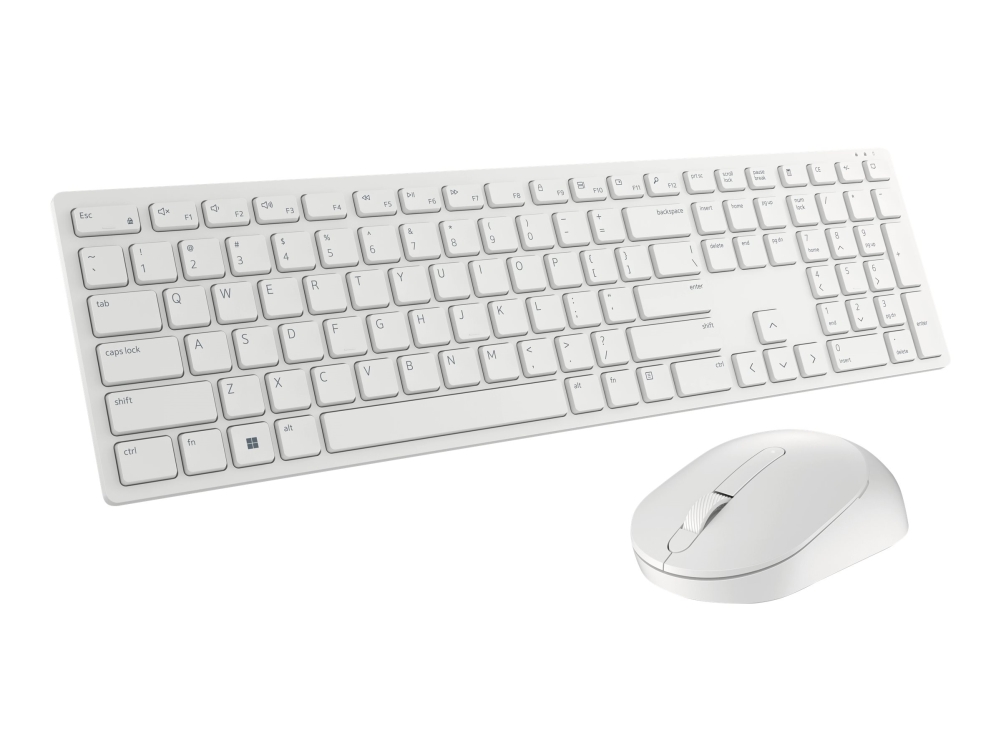 Pro Km5221w Sæt Med Mus Og Tastatur Trådløs 2.4 Ghz Qwerty Pan Nordic Hvid fra Dell