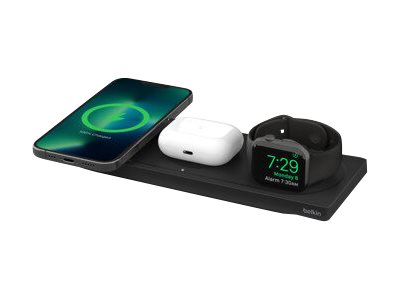 Belkin Boostcharge Pro 3 In 1   Trådløs Opladningspude   Fast Charge   Sort fra Belkin Components