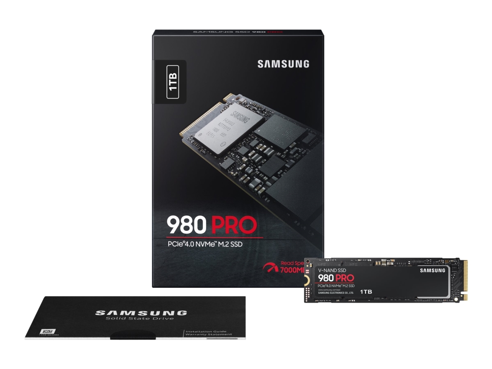 980 Pro Mz V8p1t0bw   Ssd   Krypteret   1 Tb   Intern   M.2 2280   Pcie 4.0 X4 (nvme)   Buffer: 1 Gb   256 Bit Aes   Tcg Opal Encryption   Fo fra Samsung