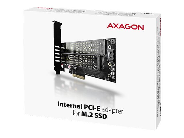 Pcem2 D   Lagringskontrol   M.2   2 Kanal   M.2 Nvme Card   Sata 6gb S   Lavprofil   Pcie 3.0 X4 fra Axagon