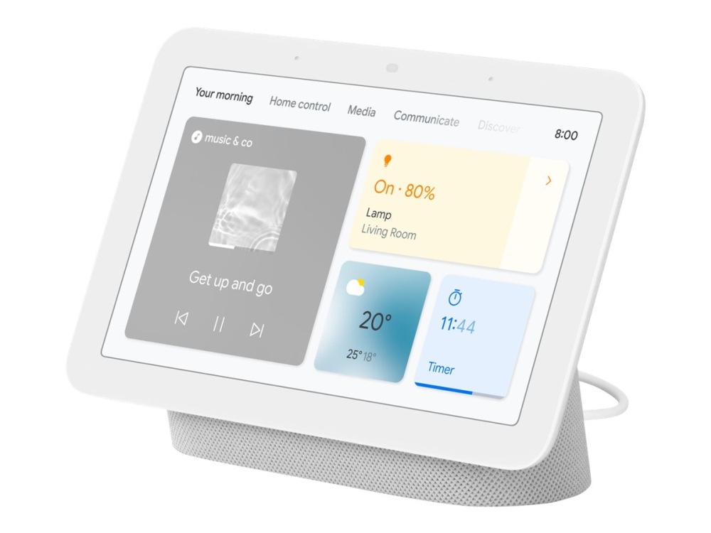 Nest Hub (2nd Gen)   Smart Display   Lcd 7"   Trådløs   Ieee 802.11b G N Ac, Bluetooth   Kalk fra Google