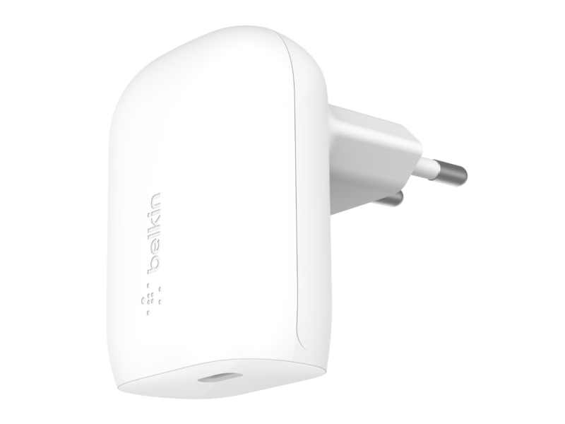 Belkin Boostcharge   Strømforsyningsadapter   Pps Teknologi   30 Watt   3 A   Fast Charge, Pd 3.0 (24 Pin Usb C)   Hvid fra Belkin Components