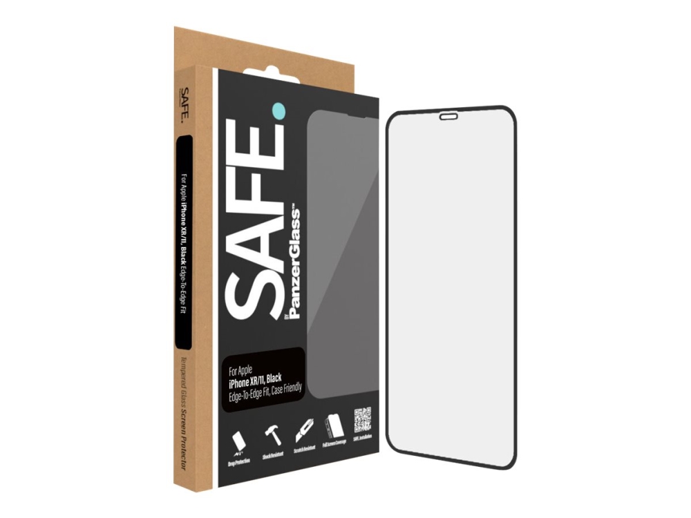 Safe. By  ™ | Case Friendly   Skærmbeskytter For Mobiltelefon   Edge To Edge Fit   Rammefarve Sort | Apple Iphone 11 Xr fra Panzerglass