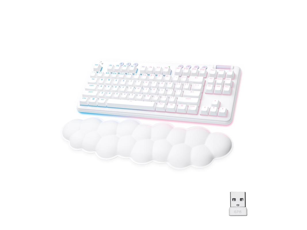 ® | G715 Tastatur Tenkeyless Bagbelyst Bluetooth, Lightspeed Layout: Nordisk Tastkontakt: Tactile Hvid fra Logitech