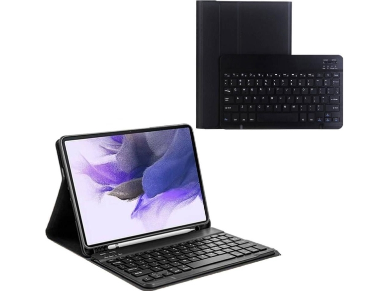 Tablet Etui Med Tastatur Til Samsung Galaxy Tab S7 Fe  S7 Plus   Cfs7fe (sort) Universal fra Strado