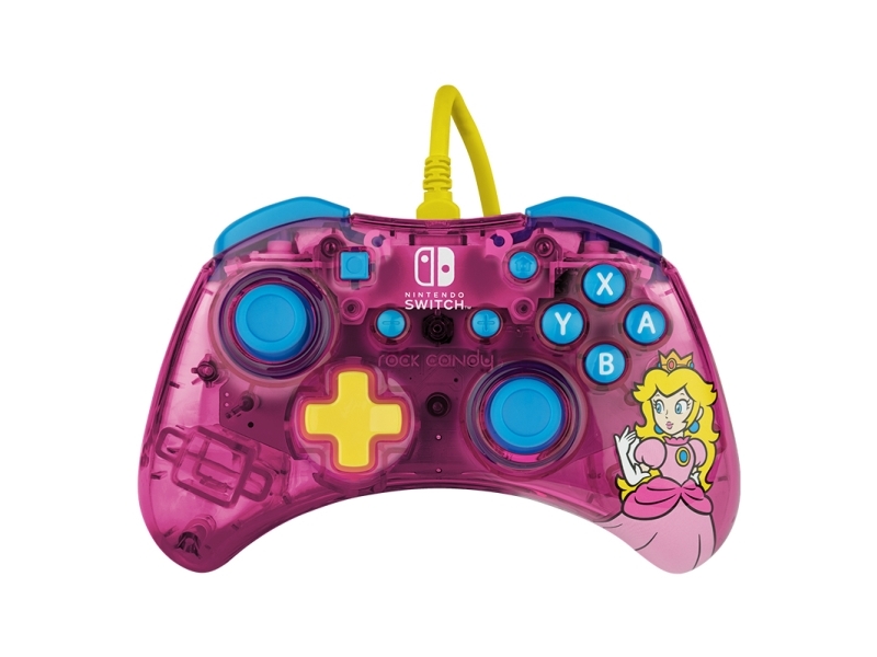 Pdp Rock Candy: Bubblegum Peach, Gamepad, Nintendo Switch, Nintendo Switch Lite, Nintendo Switch Oled, D Måtte, Knappen Menu, Analog Digital, Ledning fra Pdp Systems