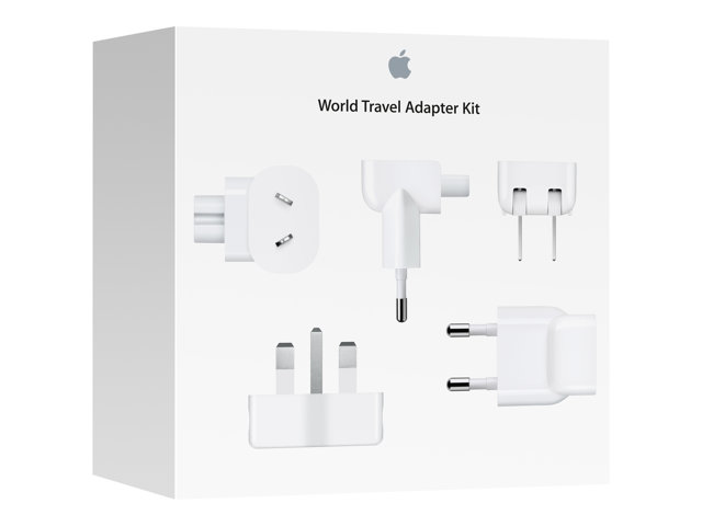 World Travel Adapter Kit   Strømkontaktadaptersæt   For Macbook  Macbook Air (midt 2019, Sent 2018), With Retina Display  Macbook Pro fra Apple