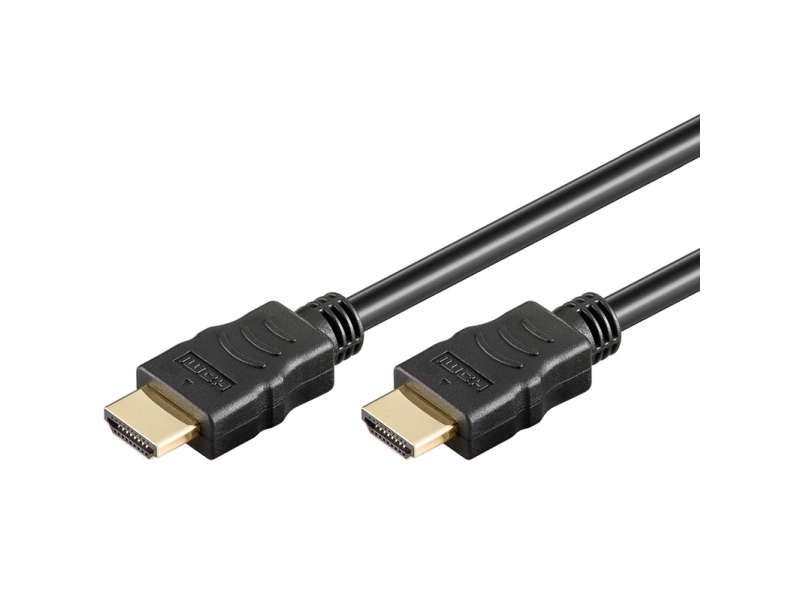 69122, 0,5 M, Hdmi Type A (standard), Hdmi Type A (standard), 4096 X 2160 Pixel, 3d, Sort fra Goobay