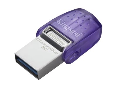 Kingston Datatraveler Microduo 3c   Usb Flashdrive   256 Gb   Usb 3.2 Gen 1   Usb C fra Kingston Technology