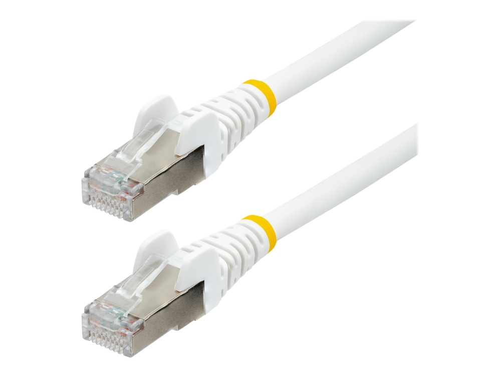 2m Cat6a Ethernet Cable   White   Low Smoke Zero Halogen (lszh)   10gbe 500mhz 100w Poe++ Snagless Rj 45 W Strain Reliefs S Ftp Network fra Startech.com