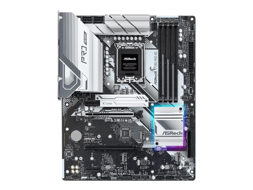 Z790 Pro Rs   Bundkort   Lga1700 Sokkel   Z790 Chipset   Onboard Grafik (cpu Påkrævet)   Hd Audio (8 Kanaler) fra Asrock