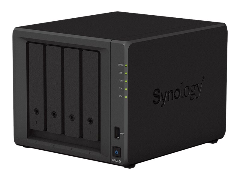 Disk Station Ds923+ Nas Server 4 Bays Sata 6gb S Esata Raid Raid 0, 1, Jbod, 5, 6, 10 Ram 4 Gb Gigabit Ethernet Iscsi Suppor fra Synology