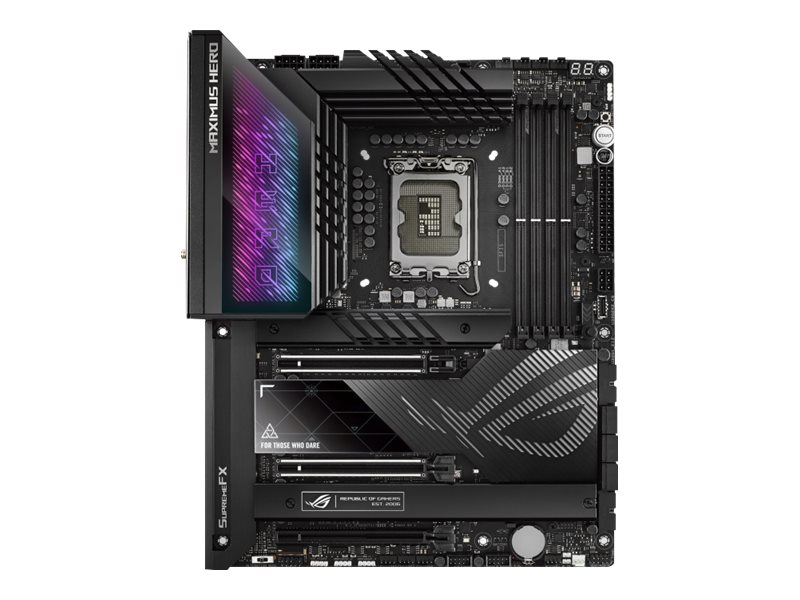 Rog Maximus Z790 Hero   Bundkort   Atx   Lga1700 Sokkel   Z790 Chipset   Usb C 3.2 Gen 2x2, Usb C 3.2 Gen 1, Usb 3.2 Gen 1, Usb 3.2 Gen 2, Usb4 fra Asus